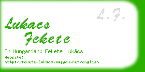 lukacs fekete business card